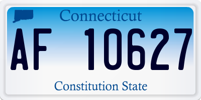 CT license plate AF10627