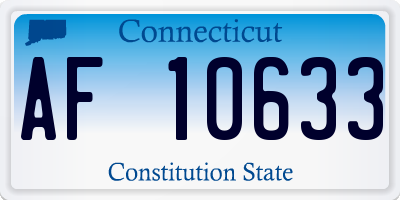 CT license plate AF10633