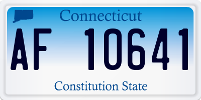 CT license plate AF10641