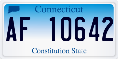 CT license plate AF10642
