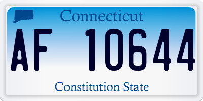 CT license plate AF10644