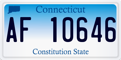 CT license plate AF10646