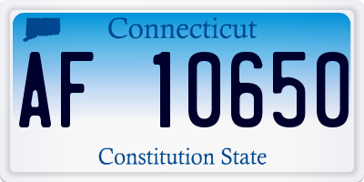 CT license plate AF10650