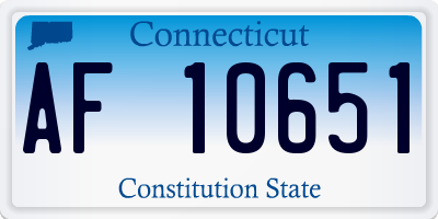 CT license plate AF10651