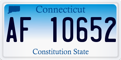 CT license plate AF10652