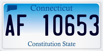 CT license plate AF10653