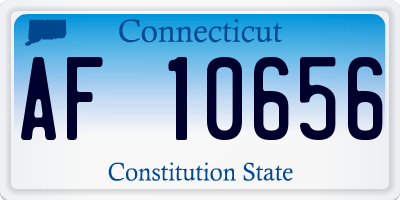 CT license plate AF10656