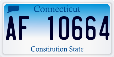 CT license plate AF10664