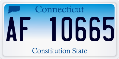CT license plate AF10665