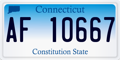 CT license plate AF10667