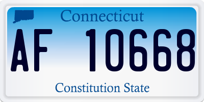 CT license plate AF10668