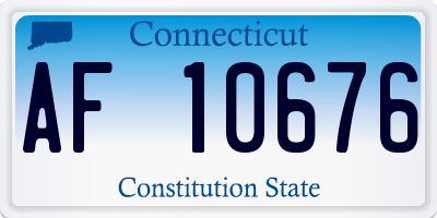 CT license plate AF10676
