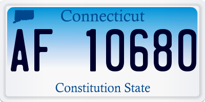 CT license plate AF10680