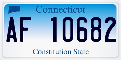 CT license plate AF10682