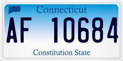 CT license plate AF10684