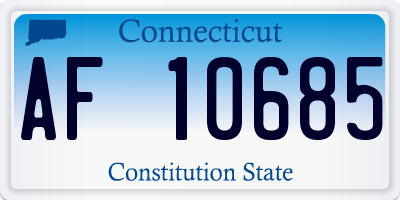 CT license plate AF10685
