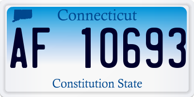 CT license plate AF10693