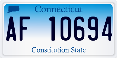 CT license plate AF10694