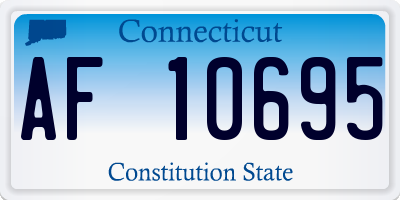 CT license plate AF10695