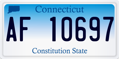 CT license plate AF10697