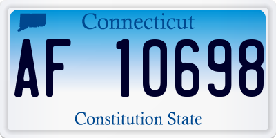 CT license plate AF10698