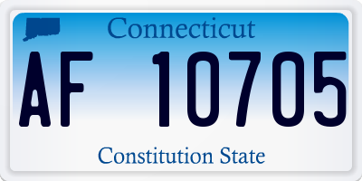 CT license plate AF10705