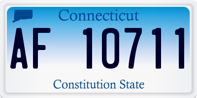 CT license plate AF10711