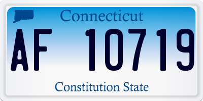 CT license plate AF10719