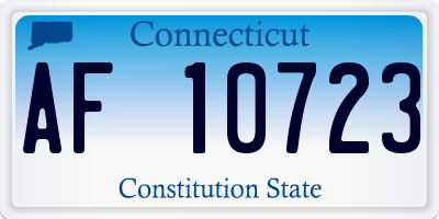 CT license plate AF10723