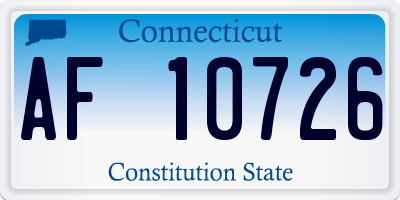 CT license plate AF10726