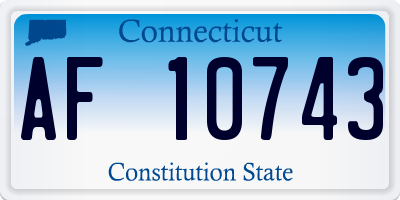 CT license plate AF10743