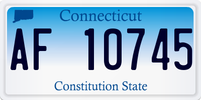 CT license plate AF10745