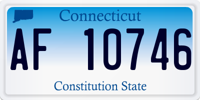 CT license plate AF10746
