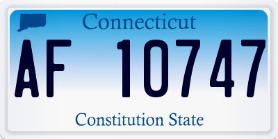 CT license plate AF10747