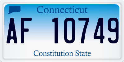 CT license plate AF10749