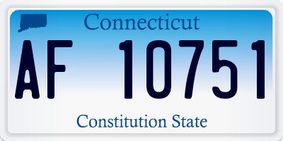 CT license plate AF10751