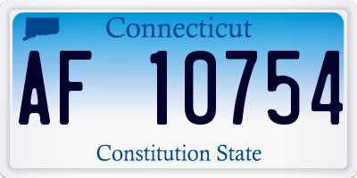 CT license plate AF10754