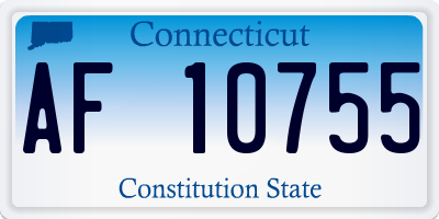 CT license plate AF10755