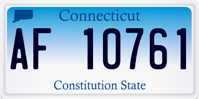 CT license plate AF10761