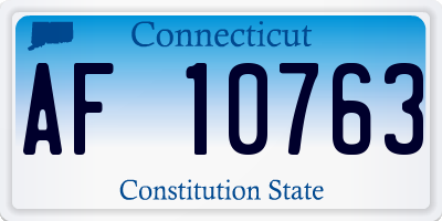 CT license plate AF10763