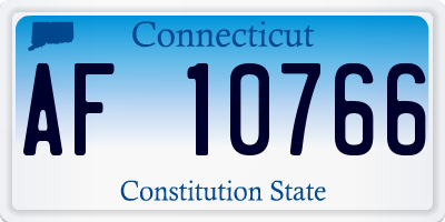 CT license plate AF10766