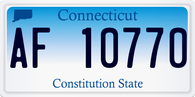 CT license plate AF10770