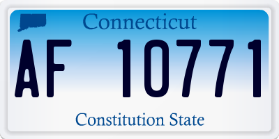 CT license plate AF10771