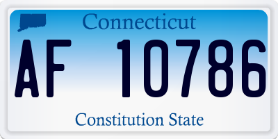 CT license plate AF10786