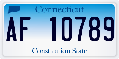 CT license plate AF10789