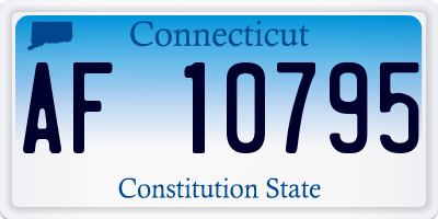 CT license plate AF10795