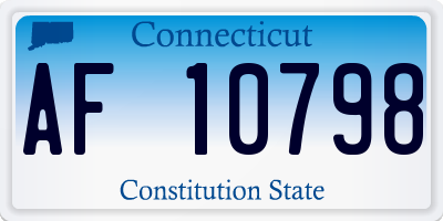 CT license plate AF10798