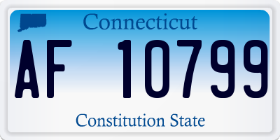 CT license plate AF10799