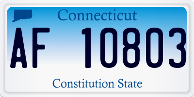 CT license plate AF10803