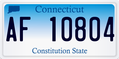 CT license plate AF10804